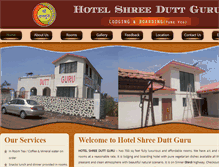 Tablet Screenshot of hotelshreeduttguru.com